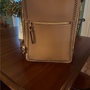 Calpak Caramel Backpack with Stitch Accents